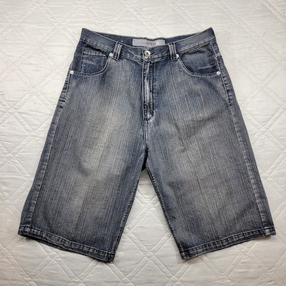 Halifax Extra Long Y2k Denim‎ Blue Jean Shorts size 38
